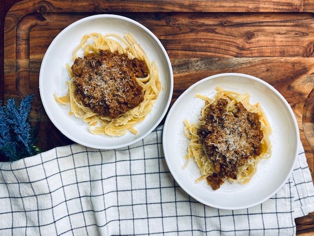 spicy kitchen sink chorizo pasta