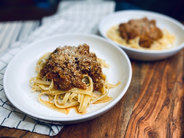 spicy kitchen sink chorizo pasta