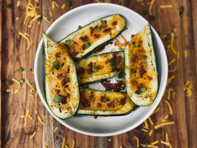 baked zucchini skins