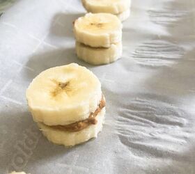frozen almond butter chocolate banana bites