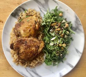 Crispy Chicken Thighs & Rice