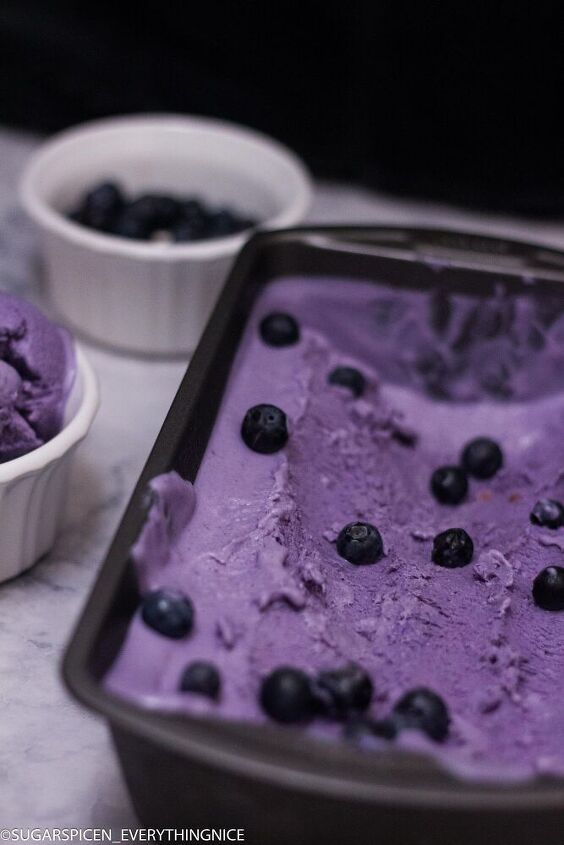 no churn blueberry ice cream