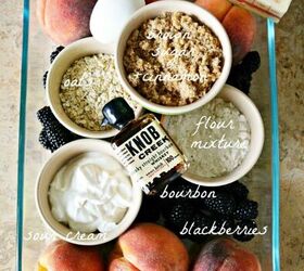 peach blackberry cobbler bars, Bar ingredients