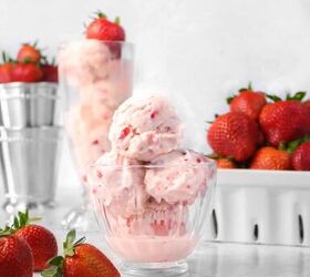 No-Cook Homemade Strawberry Ice Cream