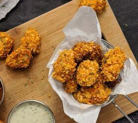 s 10 make at home recipes that are better than ordering take out, Cornflake Crusted Cajun Popcorn Chicken Bake