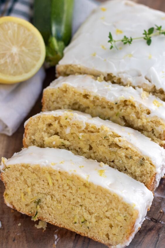 s 13 healthy dessert ideas that taste surprisingly good, Glazed Lemon Zucchini Bread
