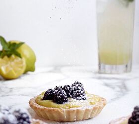mini lemon blackberry tarts