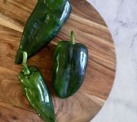 simple stuffed poblano peppers with spicy lime drizzle