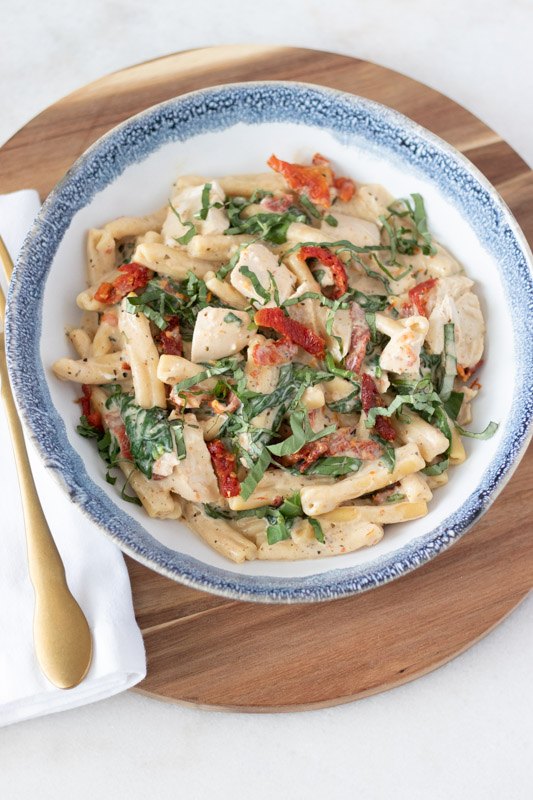 instant pot creamy tuscan chicken pasta