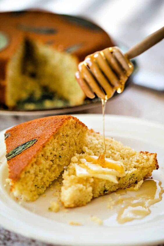 honey cornbread with fresh sage