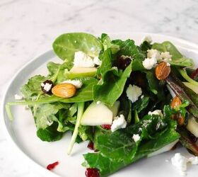 Apple Almond and Cranberry Super Green Salad