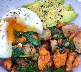 Sweet Potato Hash With A Poached Egg Foodtalk