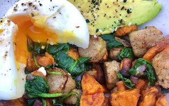 Sweet Potato Hash With a Poached Egg