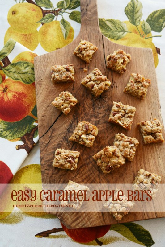 easy caramel apple bars