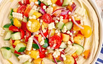 Creamy Hummus With Summer Salad