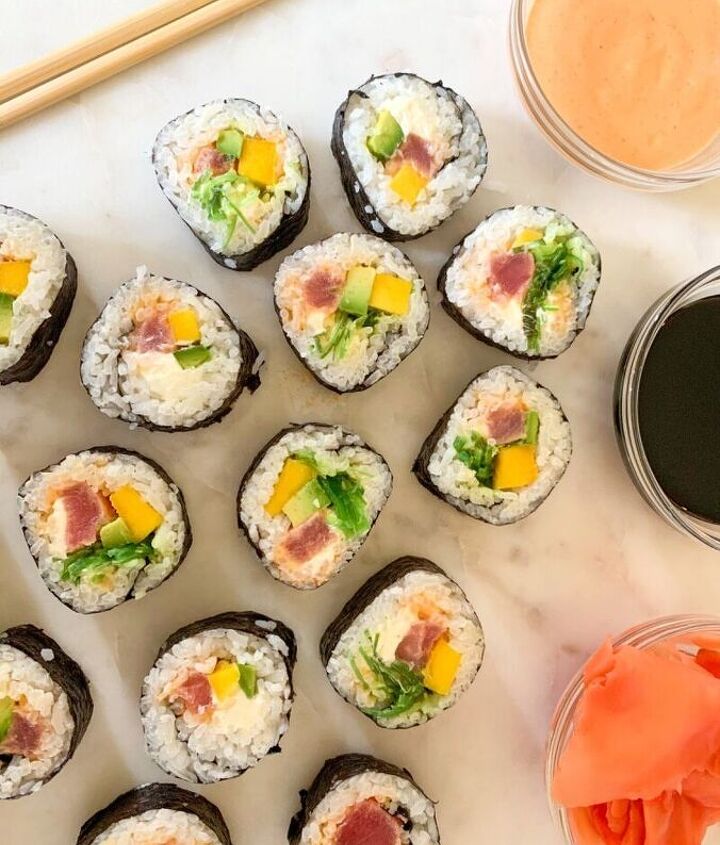 Spicy Tuna Mango Sushi Rolls Recipe - Easy and Delicious | Foodtalk