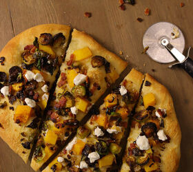 s 11 fresh takes on classic thanksgiving sides, Butternut Squash Brussels Sprout Flat Bread