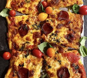 tomato herb pizza with hot honey