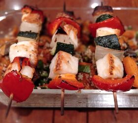s 20 delicious dinners you can make on your grill, Easy Vegetarian Halloumi Skewers