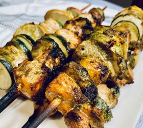 s 20 delicious dinners you can make on your grill, Pesto Salmon Skewers