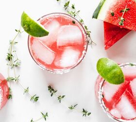s 11 fresh ways to use watermelon this season, Watermelon Thyme Gin Cocktail