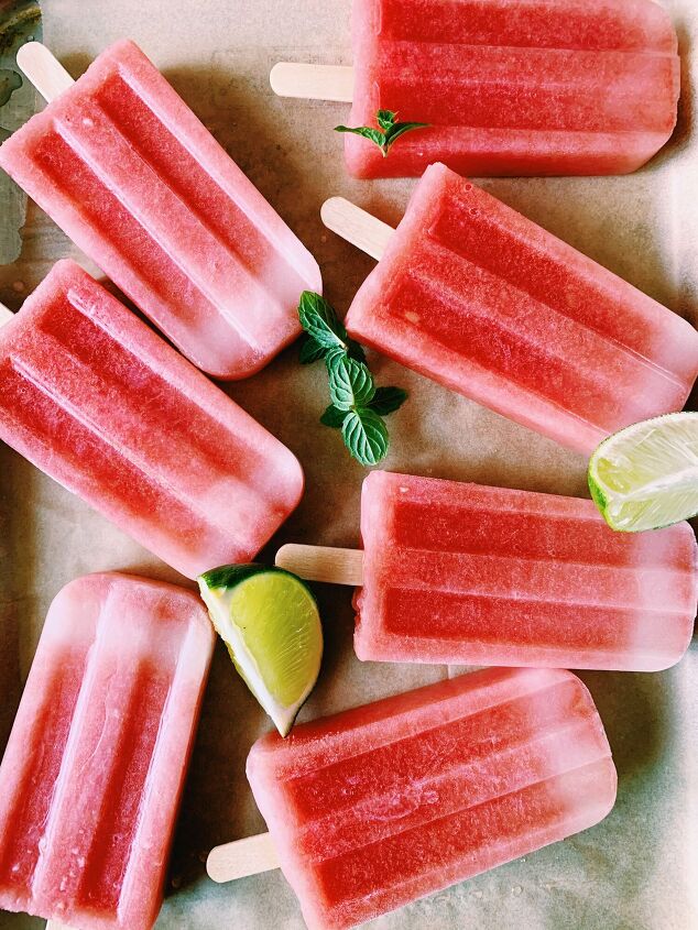 s 11 fresh ways to use watermelon this season, Watermelon Mint Popsicles W Lime