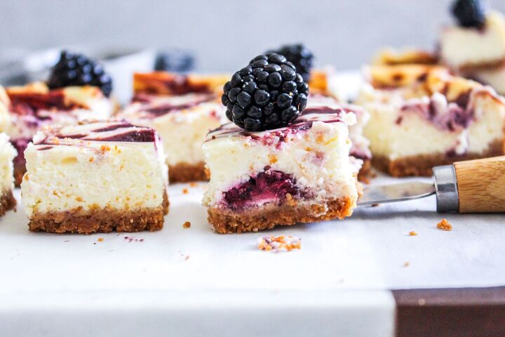 s 20 dessert bars your whole family will enjoy, Blackberry Swirled Cheesecake Bars