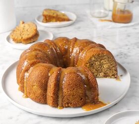 s 15 christmas desserts that will make your holiday very merry, Spiced Apple Bundt Cake With Caramel Drizzle