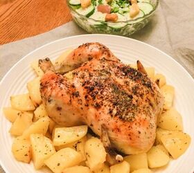 perfect roasted chicken with lemon potatoes