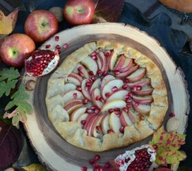 Apple & Honey Galette With Brie and Pomegranate Seeds