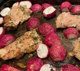 roasted chicken and garlic radishes recipe