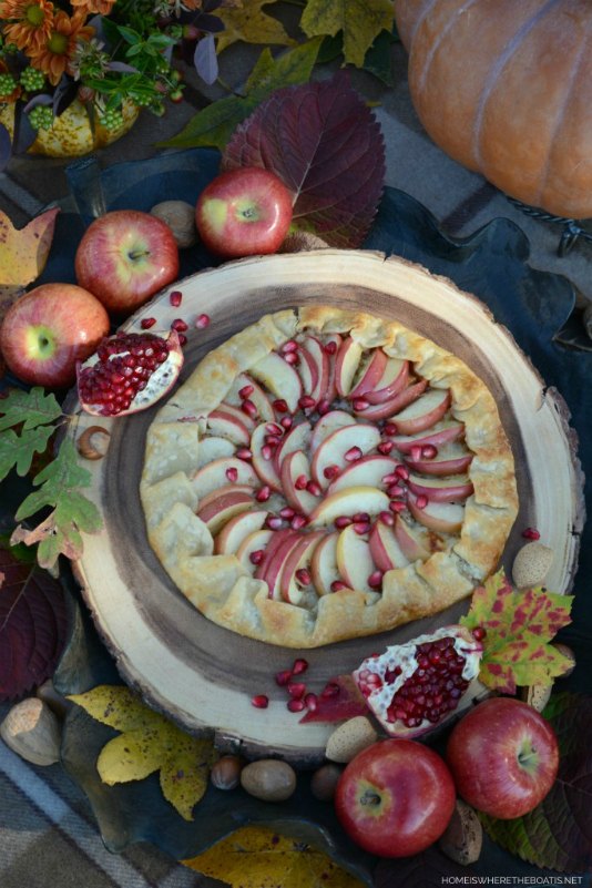 s 17 fall desserts you will adore this season, Apple Honey Galette With Brie and Pomegranate Seeds