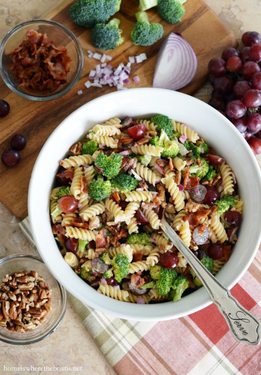 s 9 quick and easy pasta salad recipes, Broccoli Grape Pasta Salad