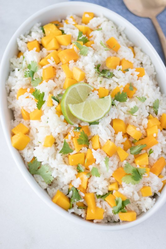 Easy Coconut-Mango Rice Side Dish Recipe | Foodtalk
