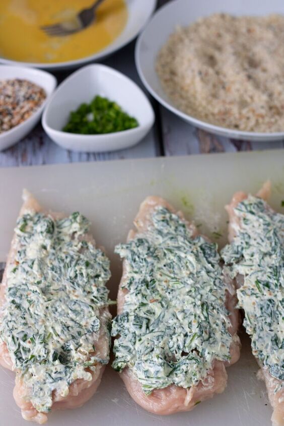 everything cream cheese stuffed chicken