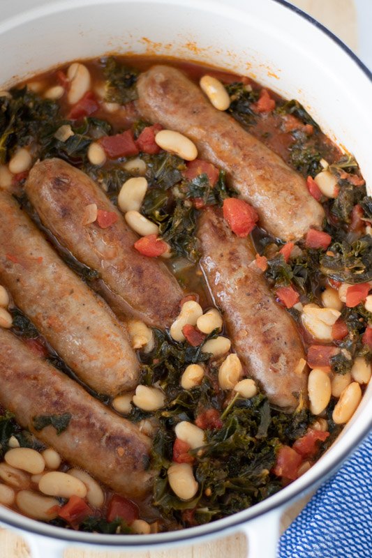 one pot italian sausage kale and white beans