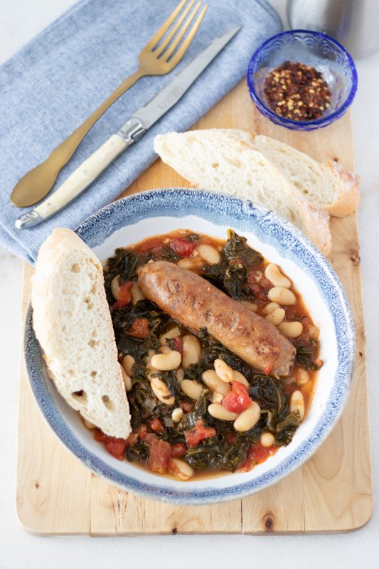 one pot italian sausage kale and white beans