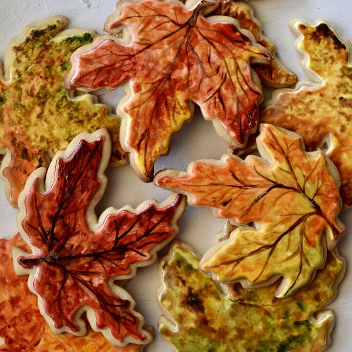 fall leaf sugar cookies