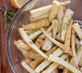 baked rosemary parsnip fries