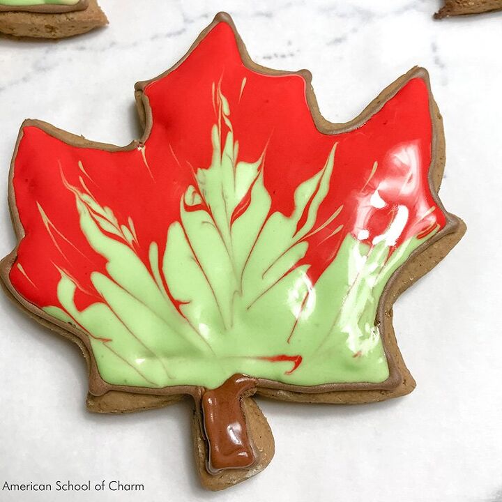 fall leaf royal icing cookie recipe vegan
