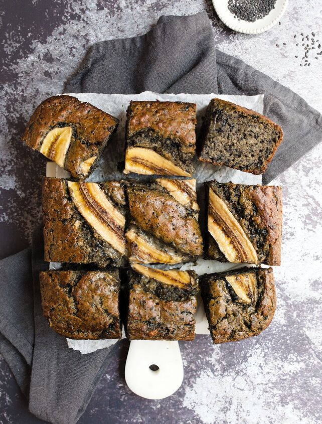 s 15 desserts that will make you go bananas, Black Sesame Banana Cake