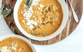 Butternut Squash Soup With Italian Sausage and Mushrooms