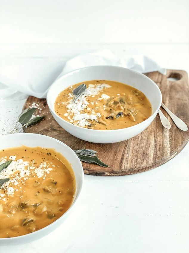 butternut squash soup with italian sausage and mushrooms