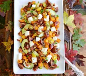 Butternut Caprese Salad With Hot Bacon Dressing