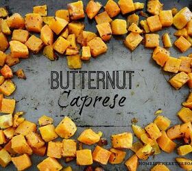 butternut caprese salad with hot bacon dressing