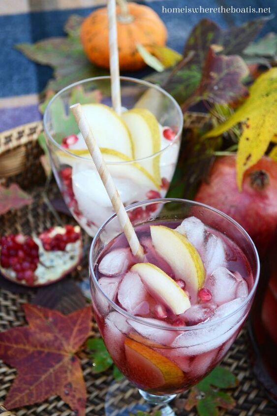pomegranate and pear sangria