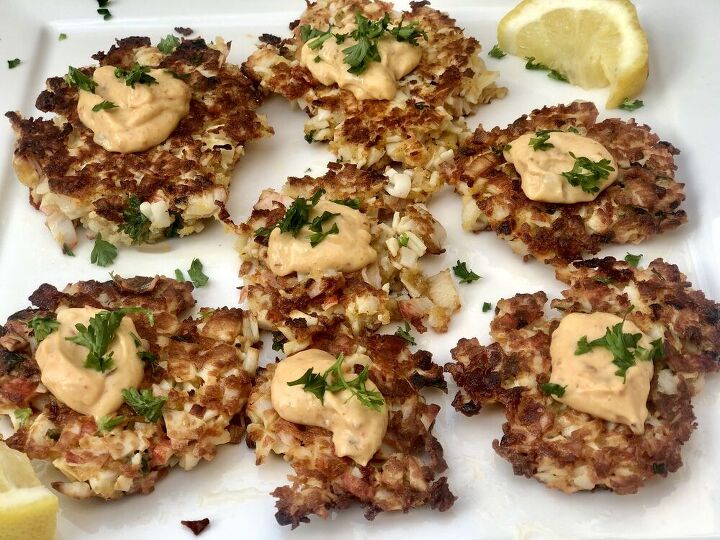 mock crab cakes with chipotle sauce