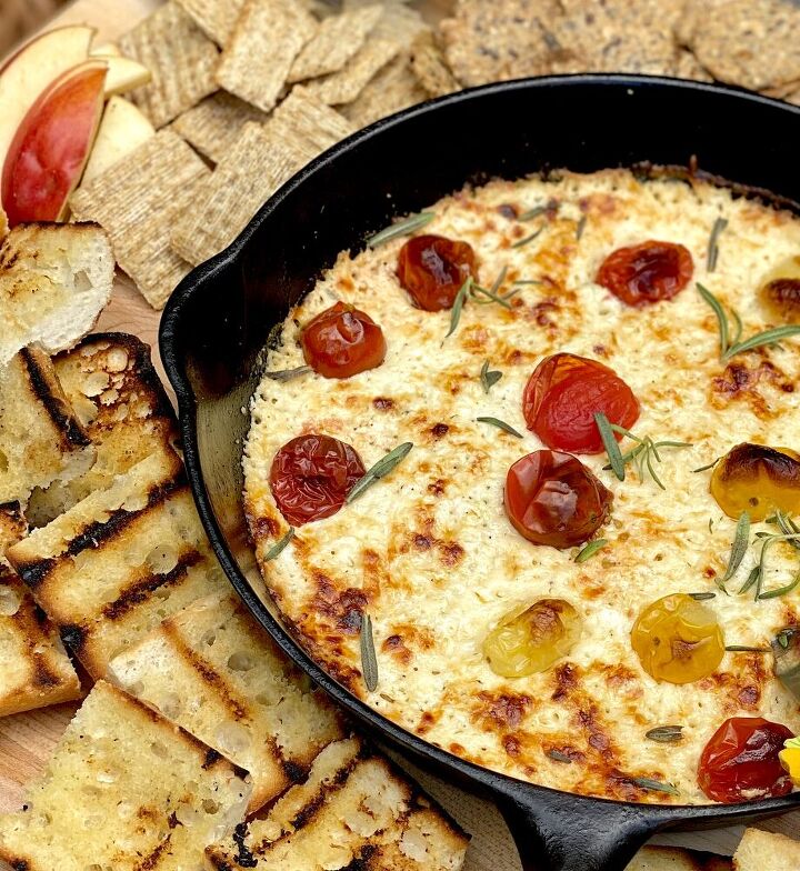 baked ricotta cheese and tomato dip