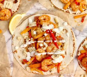 s 13 recipes to spice up taco tuesday dinners, Old Bay Shrimp Fajitas