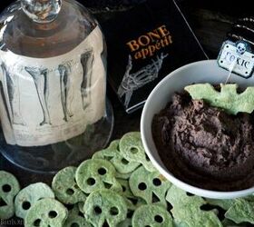 s 9 spooky foods that will star at your halloween party, Black Bean Olive Hummus Tortilla Chips